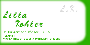 lilla kohler business card