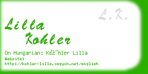lilla kohler business card
